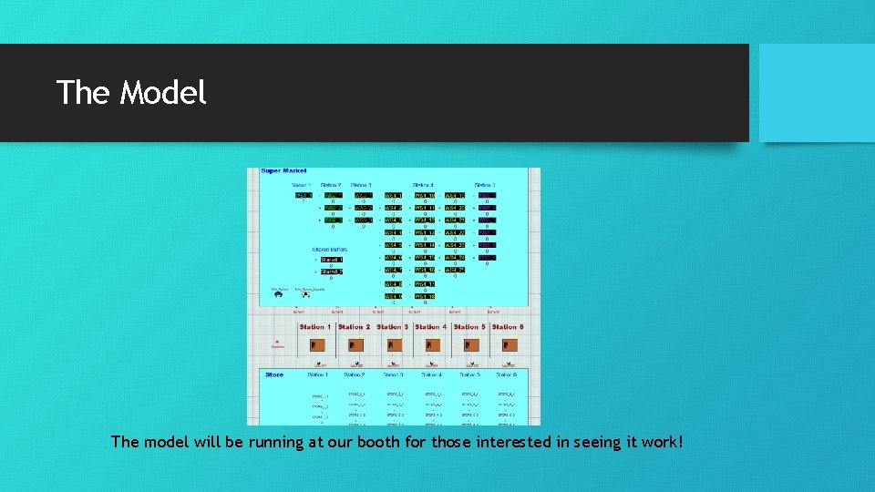 The Model The model will be running at our booth for those interested in