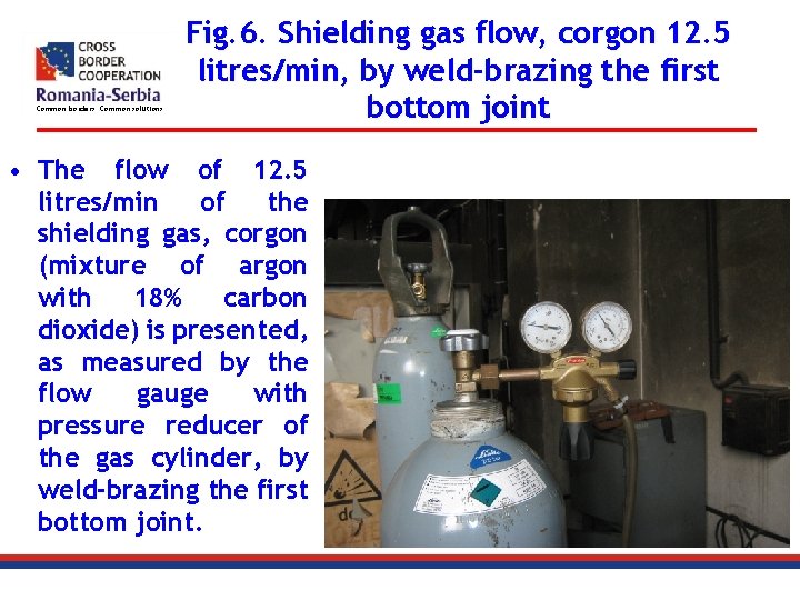 Common borders. Common solutions. Fig. 6. Shielding gas flow, corgon 12. 5 litres/min, by