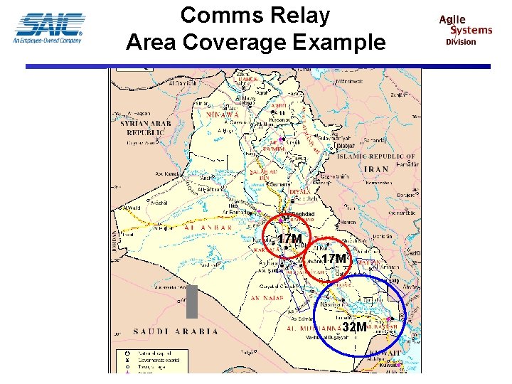 Comms Relay Area Coverage Example 17 M 32 M 