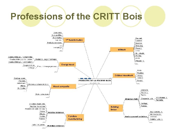 Professions of the CRITT Bois 1 rst transformation Millwork Energy wood Outdoor woodwork Products