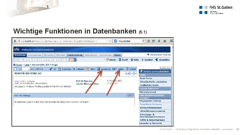 Wichtige Funktionen in Datenbanken (5. 1) 22 