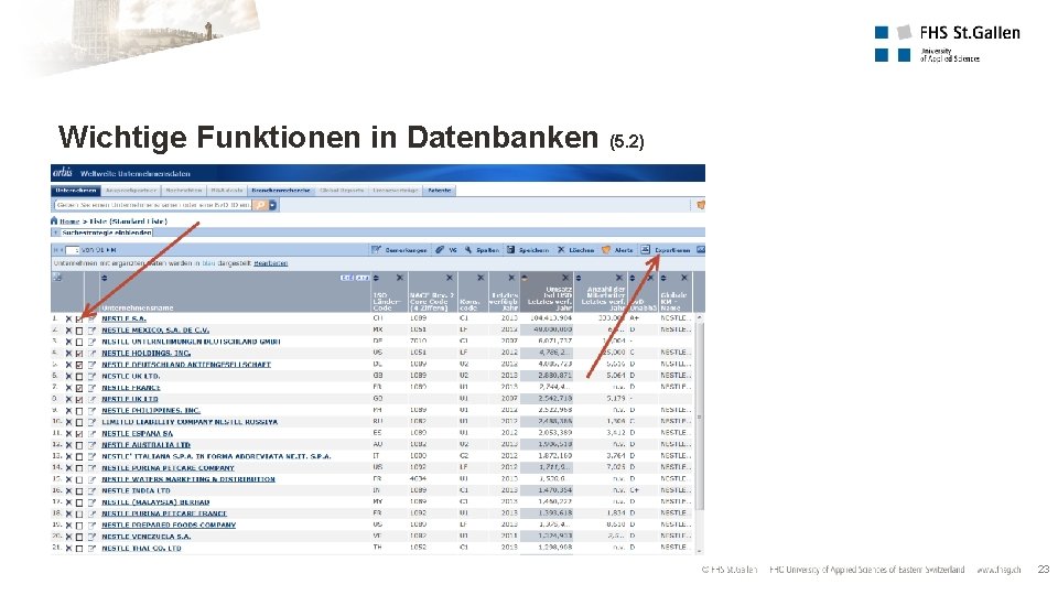 Wichtige Funktionen in Datenbanken (5. 2) 23 