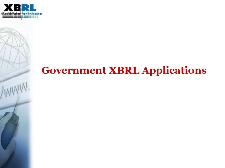 Government XBRL Applications 