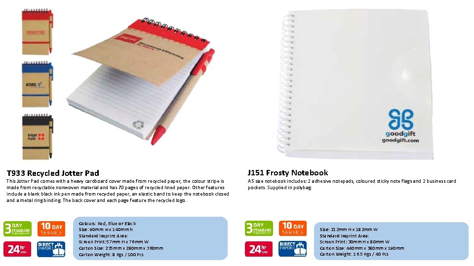 T 933 Recycled Jotter Pad This Jotter Pad comes with a heavy cardboard cover