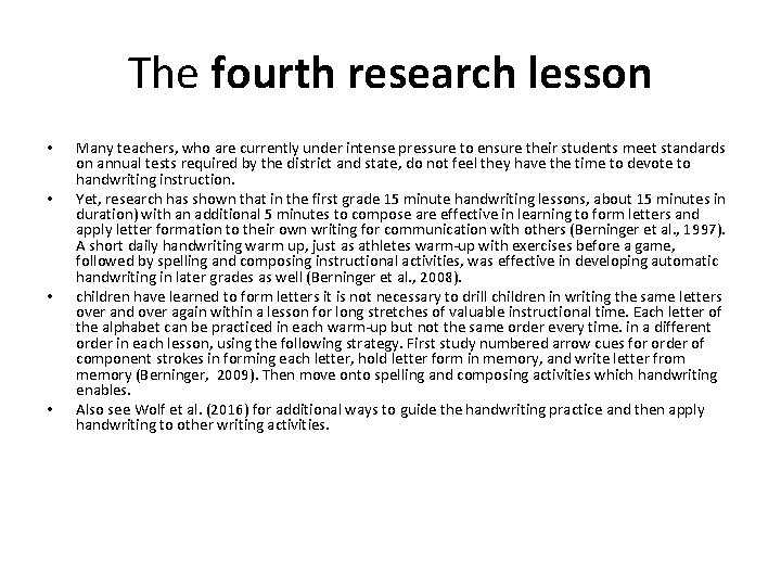 The fourth research lesson • • Many teachers, who are currently under intense pressure