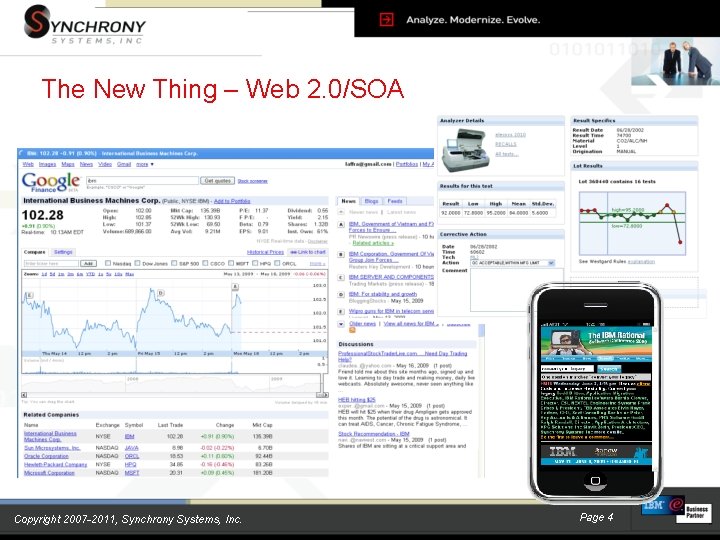 The New Thing – Web 2. 0/SOA Copyright 2007 -2011, Synchrony Systems, Inc. Page The New Thing – Web 2. 0/SOA Copyright 2007 -2011, Synchrony Systems, Inc. Page