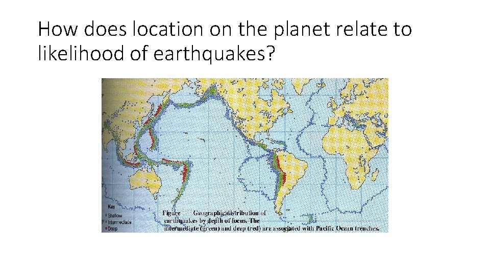 How does location on the planet relate to likelihood of earthquakes? 