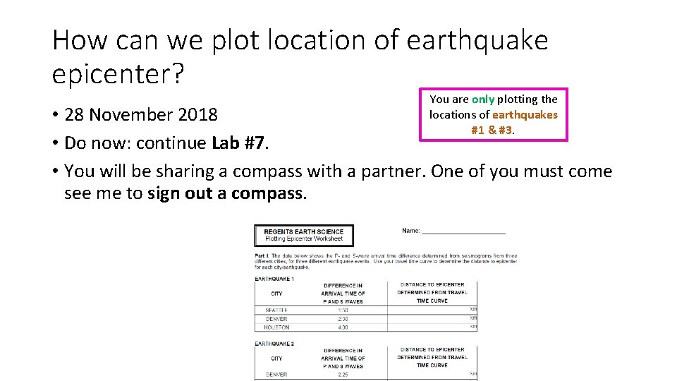 How can we plot location of earthquake epicenter? You are only plotting the locations