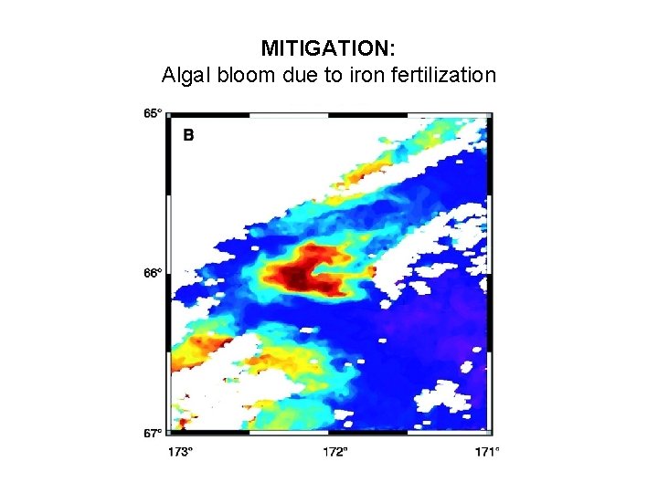 MITIGATION: Algal bloom due to iron fertilization 