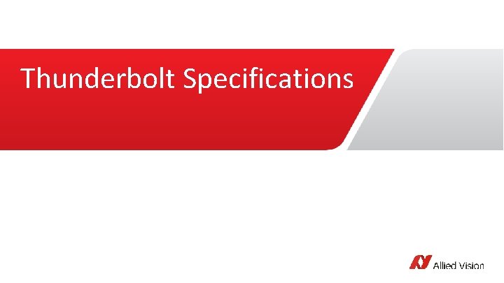 Thunderbolt Specifications 