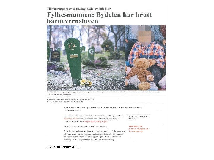 Nrk. no 30. januar 2015. 