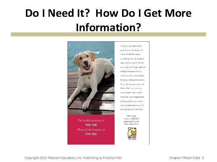 Do I Need It? How Do I Get More Information? Copyright 2010 Pearson Education,