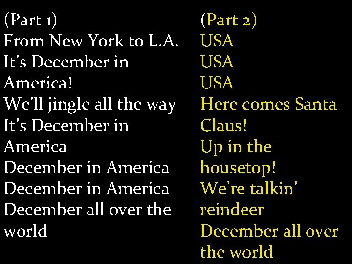 (Part 1) From New York to L. A. It’s December in America! We’ll jingle