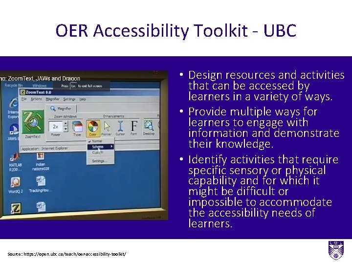 OER Accessibility Toolkit - UBC • Design resources and activities that can be accessed