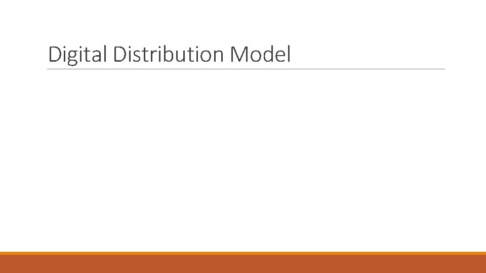 Digital Distribution Model 