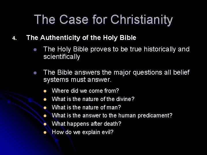 The Case for Christianity 4. The Authenticity of the Holy Bible l The Holy