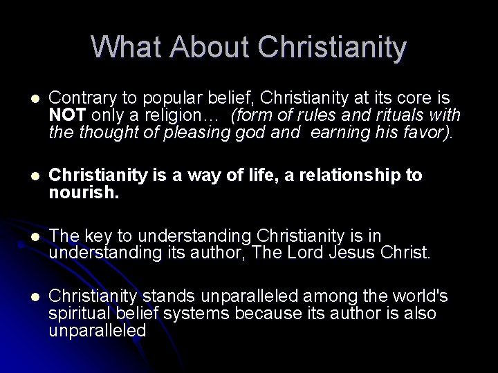 What About Christianity l Contrary to popular belief, Christianity at its core is NOT