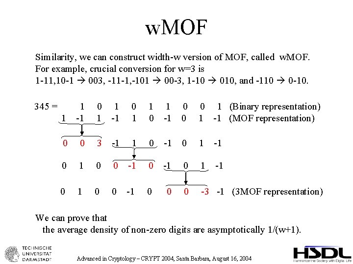 w. MOF Similarity, we can construct width-w version of MOF, called w. MOF. For