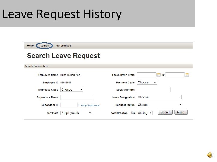 Leave Request History 