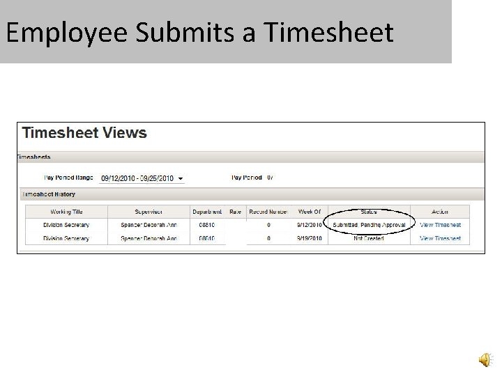 Employee Submits a Timesheet 