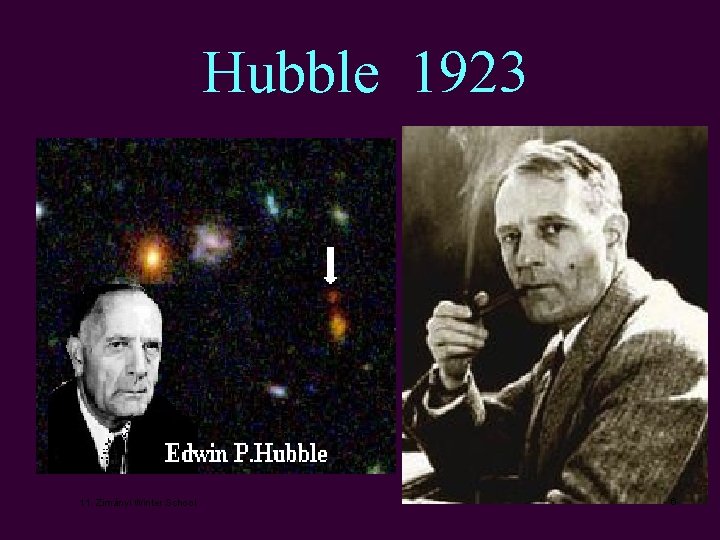 Hubble 1923 11. Zimányi Winter School 6 