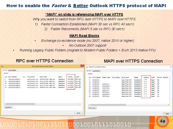 How to enable the Faster & Better Outlook HTTPS protocol of MAPI “MAPI” on