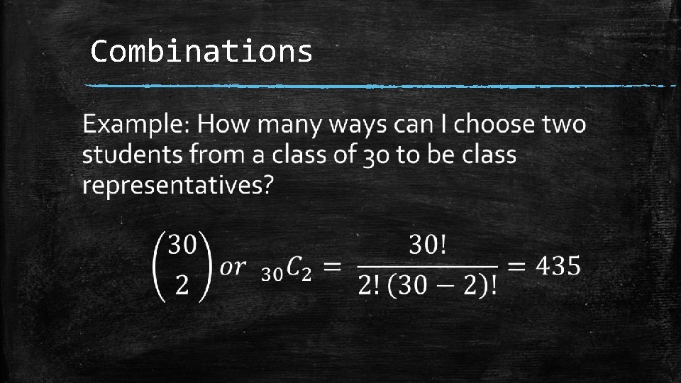 Combinations ▪ 