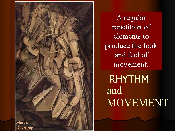 A regular RHYTHM repetition of RHYTHM elements to RHYTHM produce the look and feel