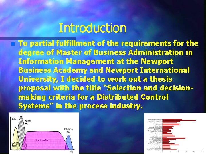 Introduction n To partial fulfillment of the requirements for the degree of Master of