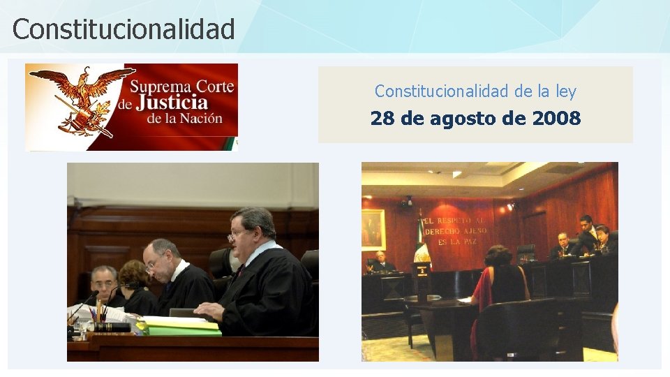 Constitucionalidad de la ley 28 de agosto de 2008 