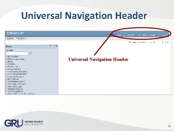 Universal Navigation Header 18 