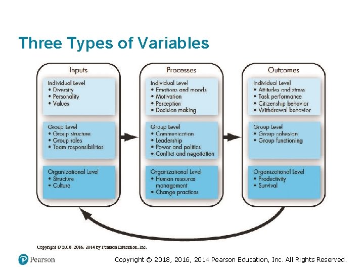 Three Types of Variables Copyright © 2018, 2016, 2014 Pearson Education, Inc. All Rights