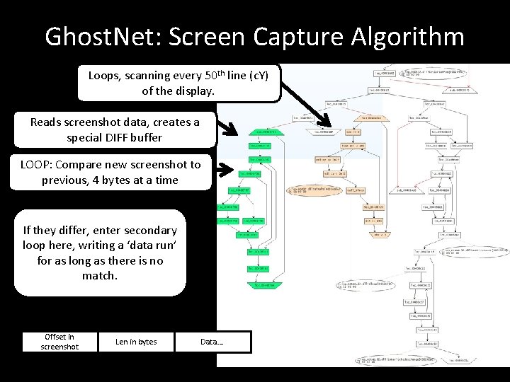 Ghost. Net: Screen Capture Algorithm Loops, scanning every 50 th line (c. Y) of