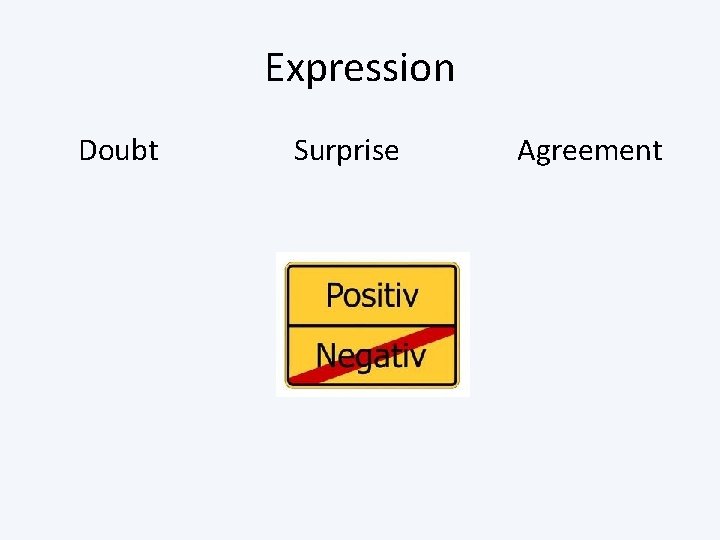 Expression Doubt Surprise Agreement 
