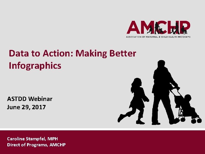 Data to Action: Making Better Infographics ASTDD Webinar June 29, 2017 Caroline Stampfel, MPH