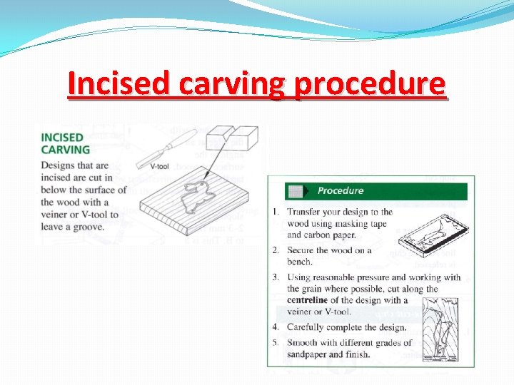 Incised carving procedure 