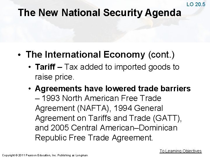 The New National Security Agenda LO 20. 5 • The International Economy (cont. )