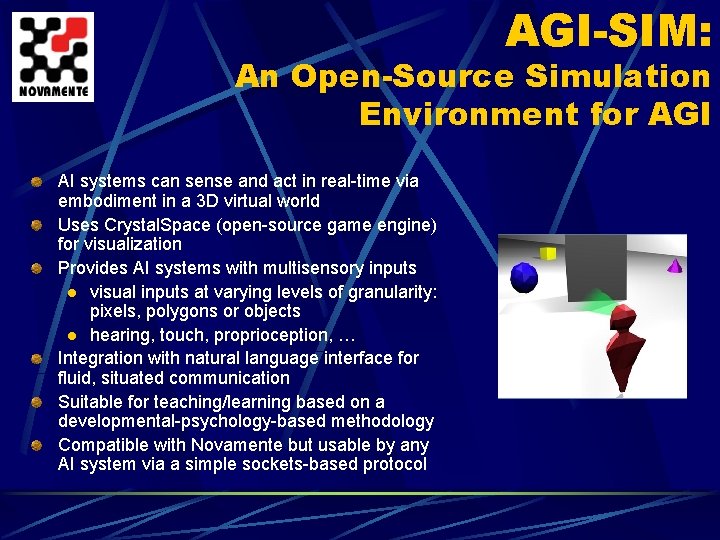 AGI-SIM: An Open-Source Simulation Environment for AGI AI systems can sense and act in