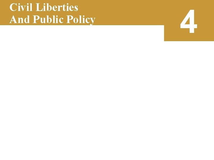 Civil Liberties And Public Policy 4 