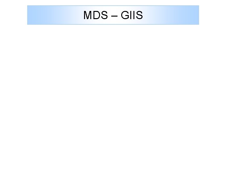 MDS – GIIS 