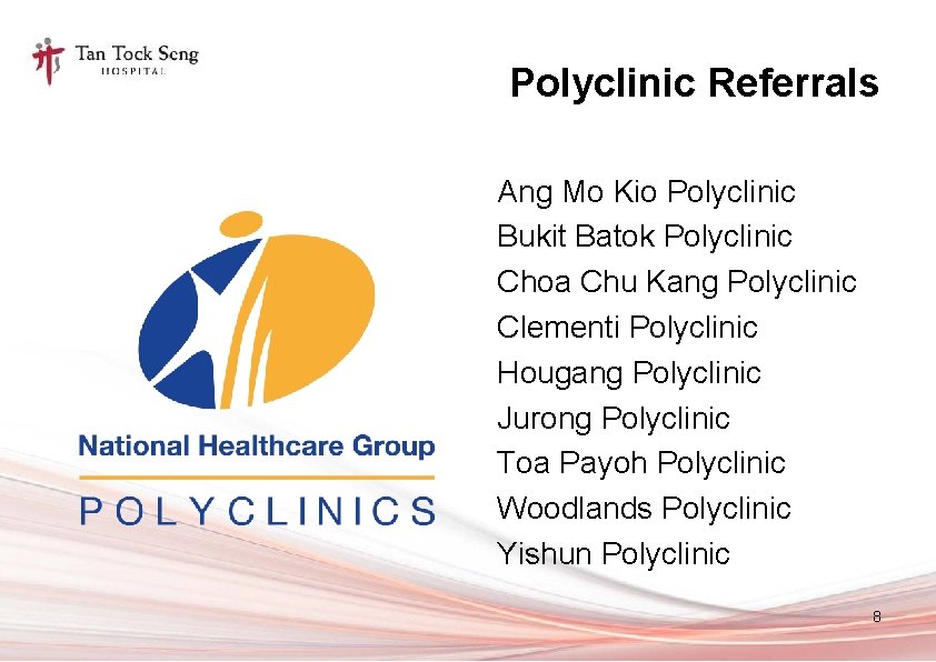 Polyclinic Referrals Ang Mo Kio Polyclinic Bukit Batok Polyclinic Choa Chu Kang Polyclinic Clementi