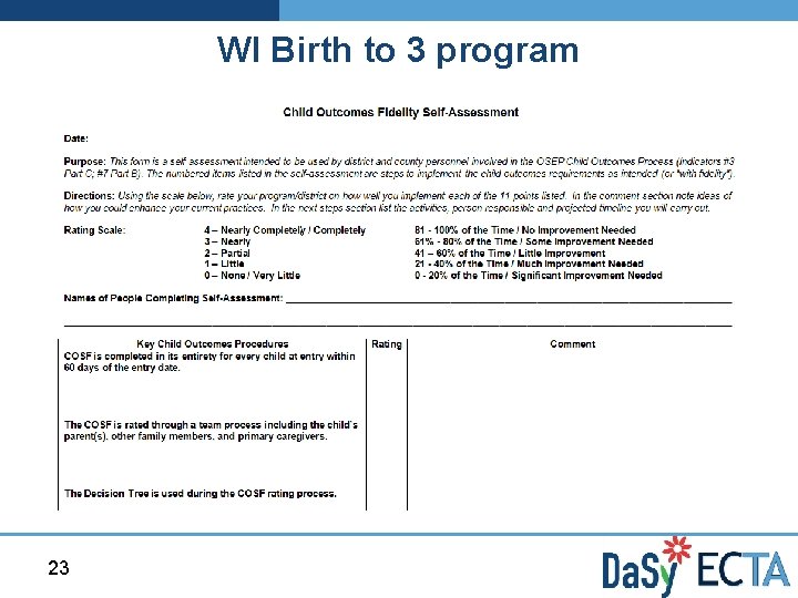 WI Birth to 3 program 23 