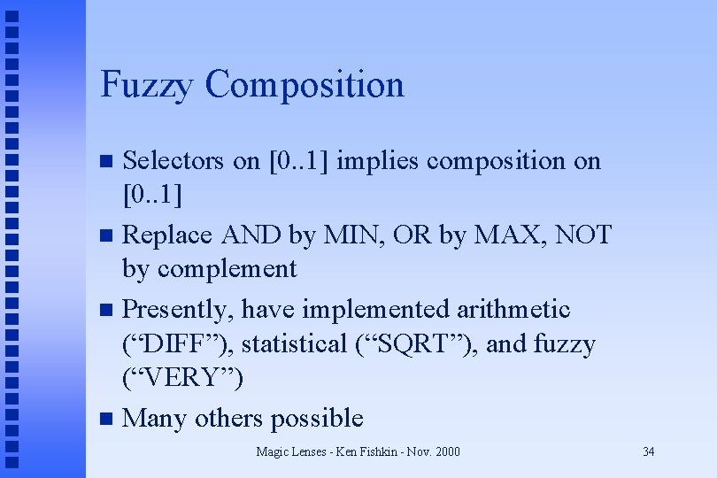 Fuzzy Composition Selectors on [0. . 1] implies composition on [0. . 1] n