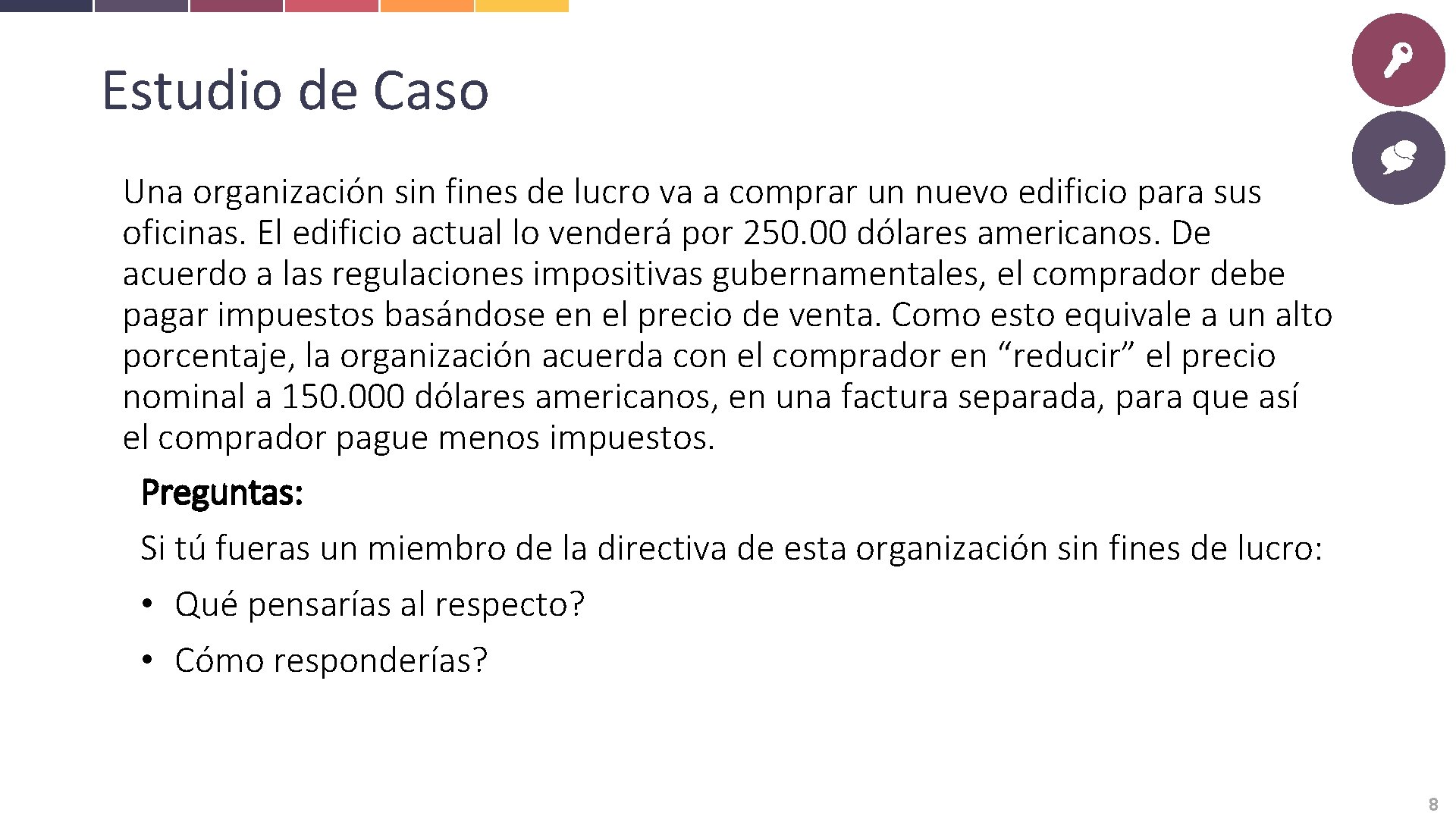 Estudio de Caso Una organización sin fines de lucro va a comprar un nuevo