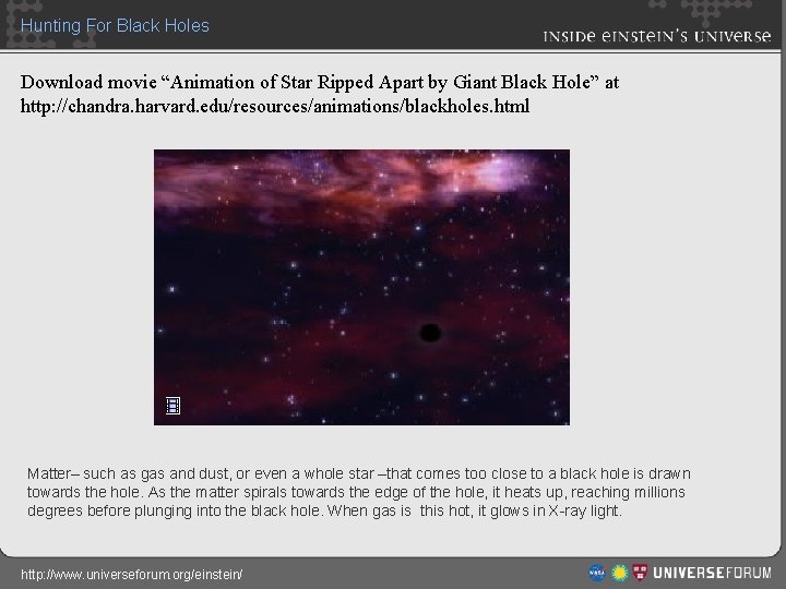 Hunting For Black Holes Download movie “Animation of Star Ripped Apart by Giant Black