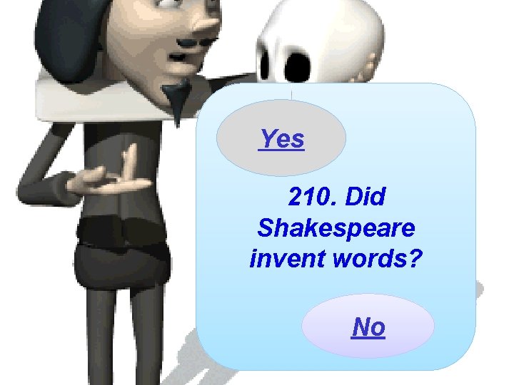 Yes 210. Did Shakespeare invent words? No 