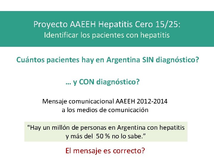 Proyecto AAEEH Hepatitis Cero 15/25: Identificar los pacientes con hepatitis Cuántos pacientes hay en