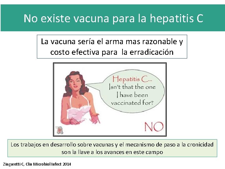 No existe vacuna para la hepatitis C La vacuna sería el arma mas razonable