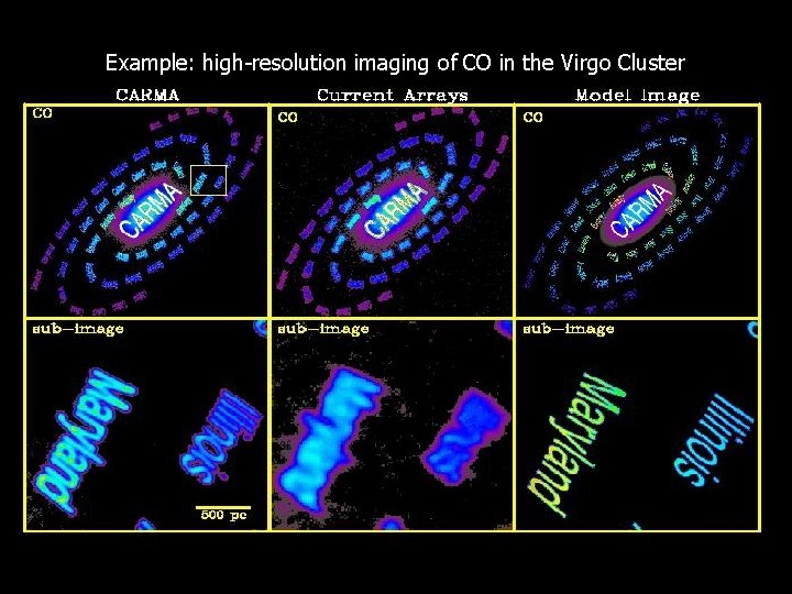 Example: high-resolution imaging of CO in the Virgo Cluster 