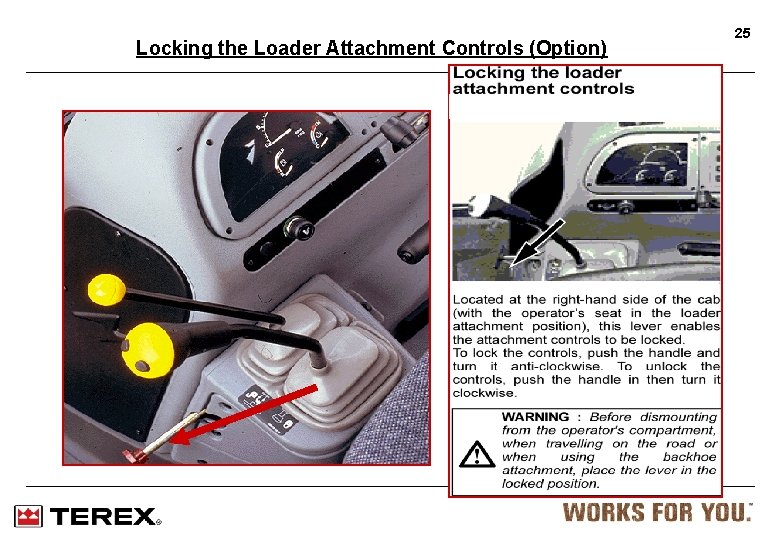Locking the Loader Attachment Controls (Option) 25 